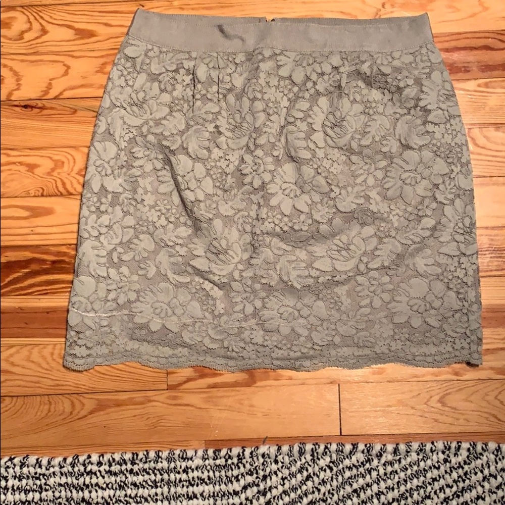 Size 4 J.Crew olive/grey lined mini skirt